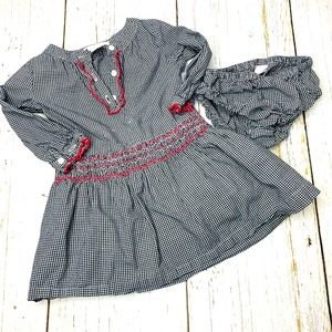 Janie and Jack Black and white checkered dress